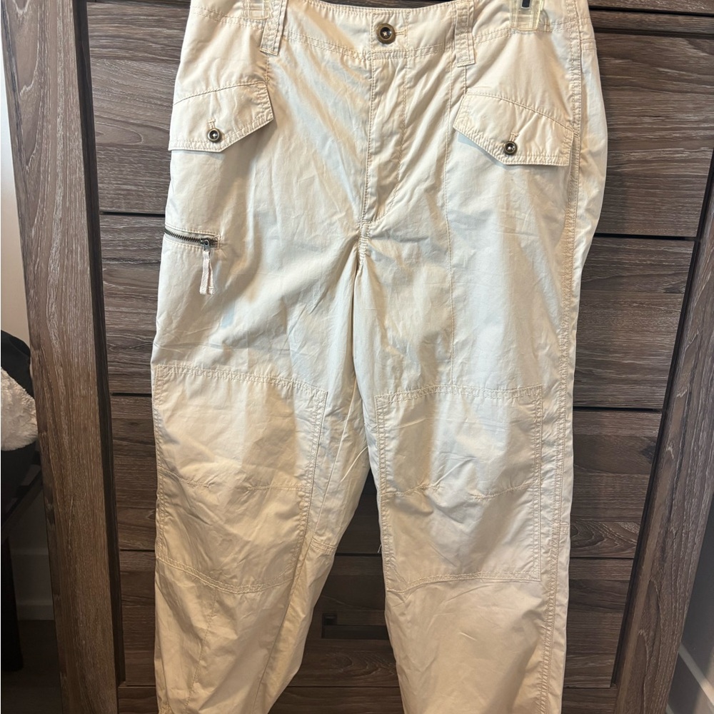 women’s Cream Cargo Pants